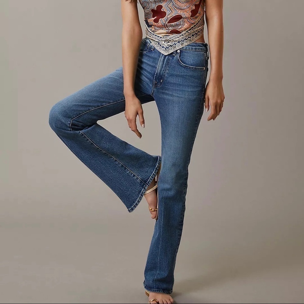 Anthropologie Blue Flare Jeans